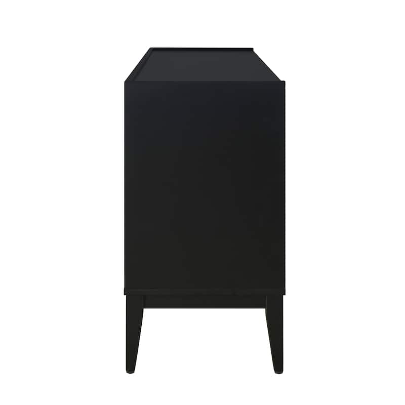 Modern Storage Sideboard Cabinet with 4 Doors and Adjustable Shelves for Home Storage Solutions