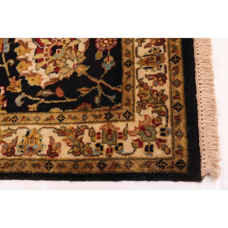 ECARPETGALLERY Hand-knotted Jamshidpour Black Wool Rug - 2'4 x 9'7