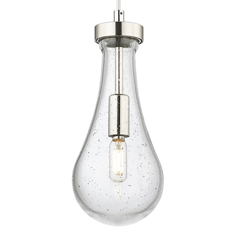 Innovations Lighting 451-1P-G451-5SDY Owego 12" Tall Mini Pendant with - Polished Nickel