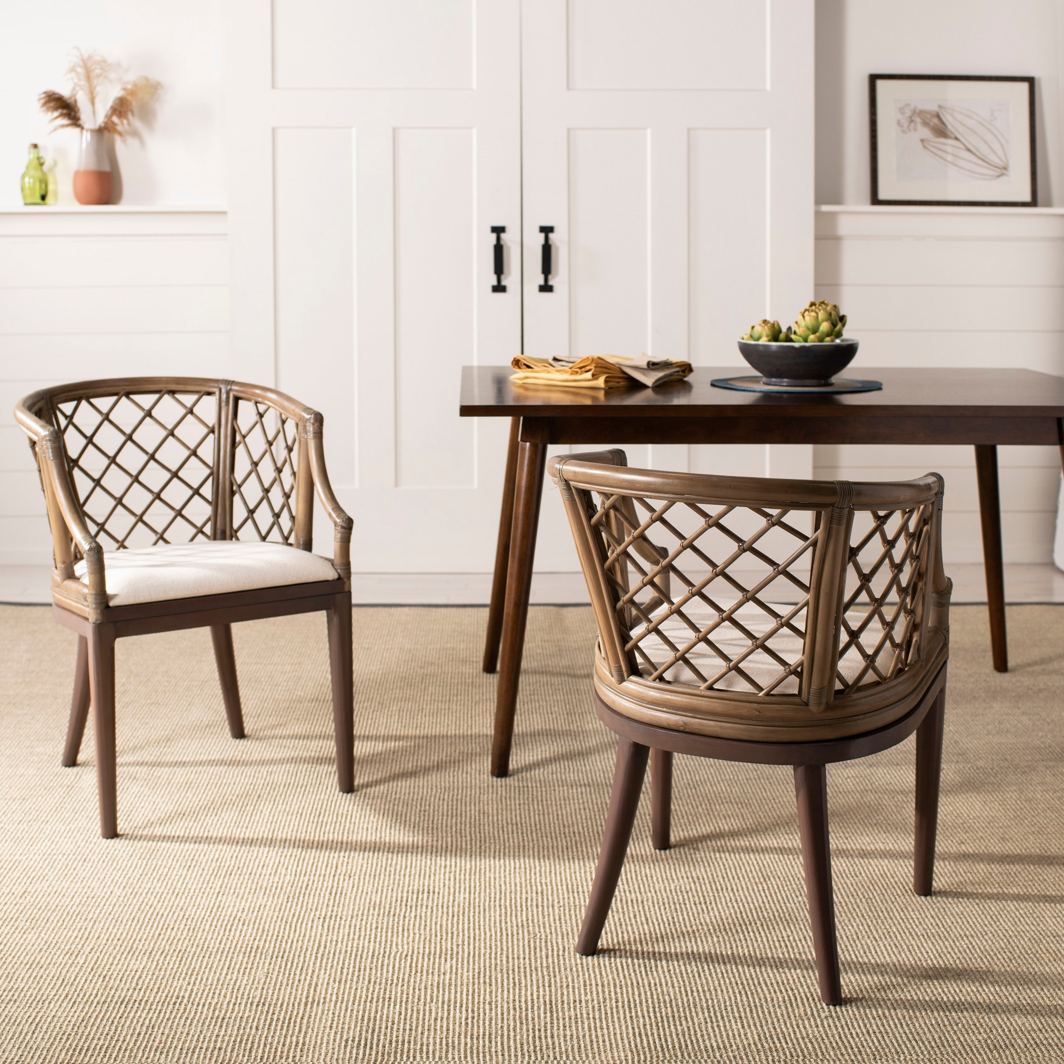 Shop Safavieh Country Classic Dining Carlotta Griege Arm Chair