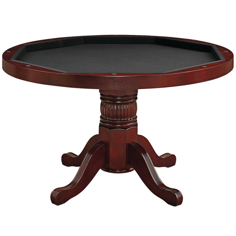 Two-in-one 48 Inch Poker and Game Table With Padded Vinyl Poker Surface By RAM Game Room - 48 INCH