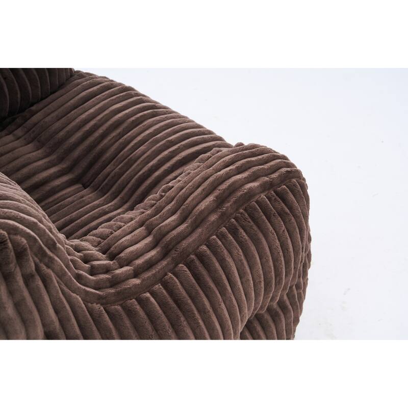 Soft Fluffy Corduroy Fabric Bean Bag Chair Filled With Memory Sponge