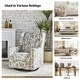 preview thumbnail 39 of 44, Gastone Transitional Floral Fabric Nursery Recliner with Curved Arms by HULALA HOME(Set of 2)