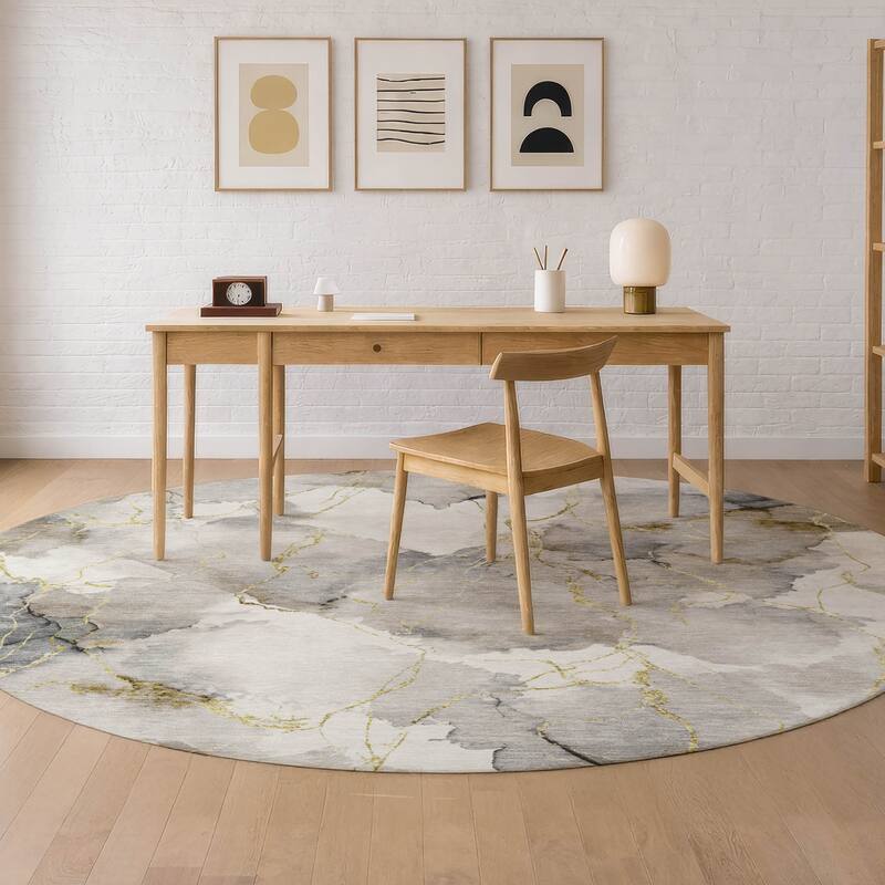 Machine Washable Indoor/ Outdoor Modern Brighton Chantille Rug