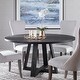 preview thumbnail 2 of 5, Uttermost Gidran Round Black Dining Table - 60"W x 30"H x 60"D 