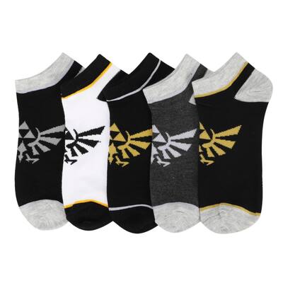 The Legend Of Zelda Hyrule Crest 5Pair Pack Of Ankle Socks