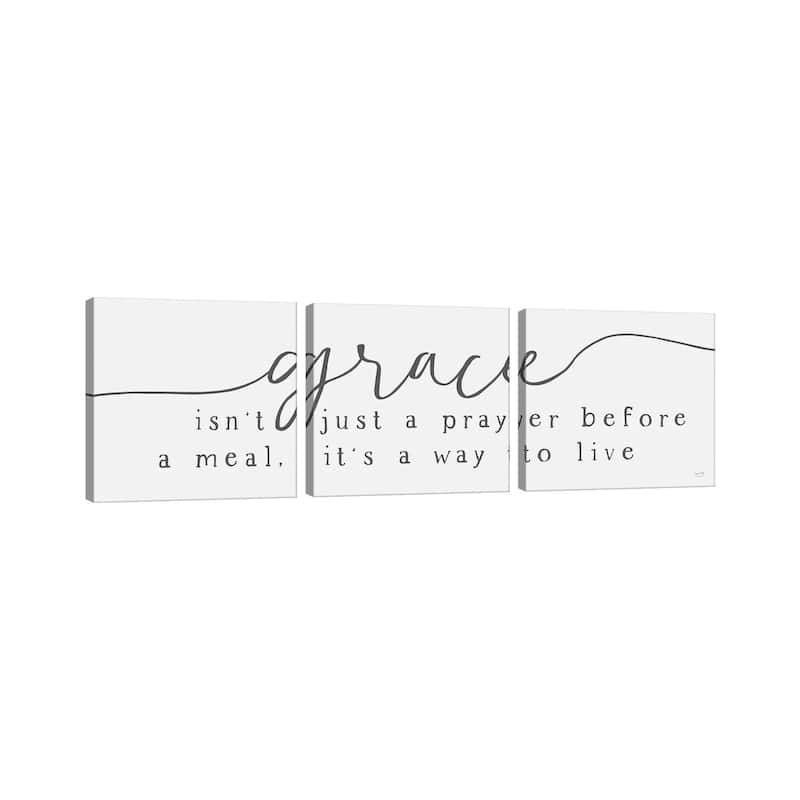 iCanvas "Live With Grace" by Lux + Me Designs 3-Piece Wall Art Set
