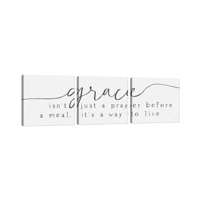 iCanvas "Live With Grace" by Lux + Me Designs 3-Piece Wall Art Set