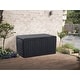 preview thumbnail 4 of 12, Keter Marvel Plus 71 Gallon All-Weather Storage Deck Box, Dark Grey/ Black