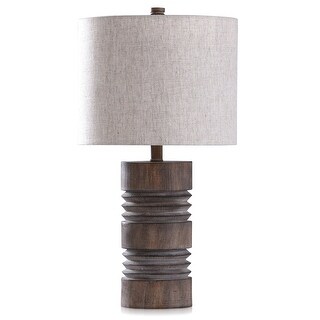 Round Ribbed Table Lamp StyleCraft Roanoke Ribbed Wood Round Moulded Table Lamp - Bed Bath ...