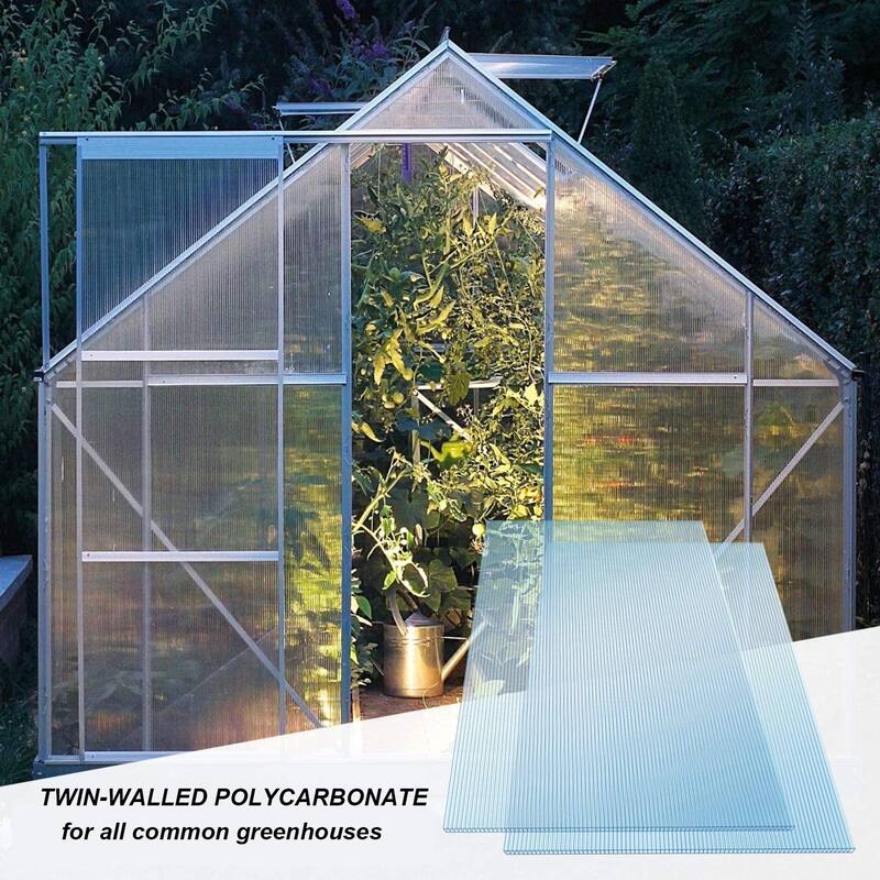 GDFStudio - Kendricks Panel Twin Wall Waterproof UV Protected Reinforced 14 Pieces Sheets - 2'x 4'