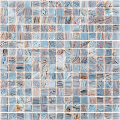 Apollo tile 12" x 12" Celestial Glossy Templeton Gray Glass Tile (20 sq ft/case) - 20 Pack
