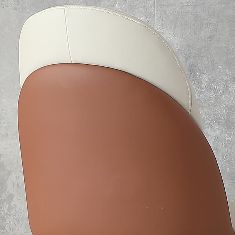 Beige Brown Chair Office Chairs Ergonomic Dining Chairs with Metal Legs for Living Room Kitchen Dining Room