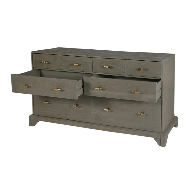 Faro 55 in. W Rectangular Wood 8 Drawer Dresser