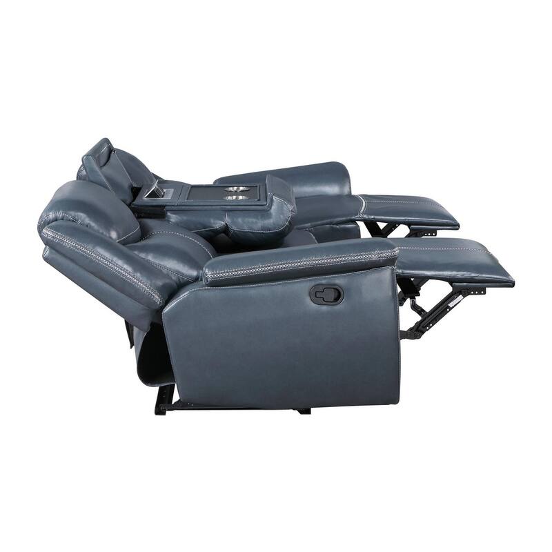 Stanwicke Blue 3-piece Motion Reclining Sofa Set