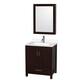 Option Espresso / White Quartz Top / Brushed Chrome