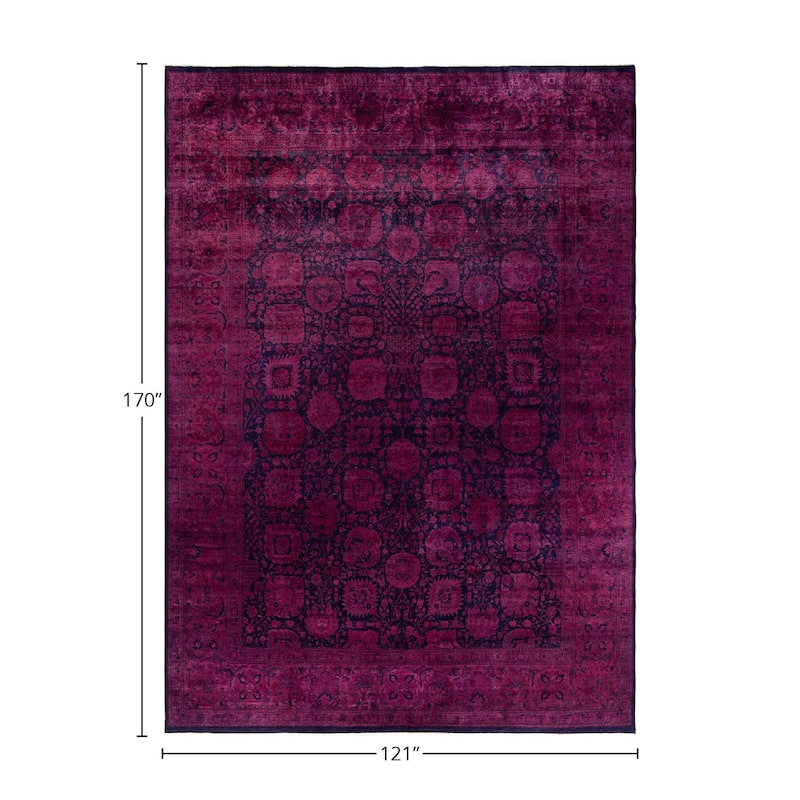 Fine Vibrance, One-of-a-Kind Hand-Knotted Area Rug - Black, 10' 1" x 14' 2" - 10' 1" x 14' 2"