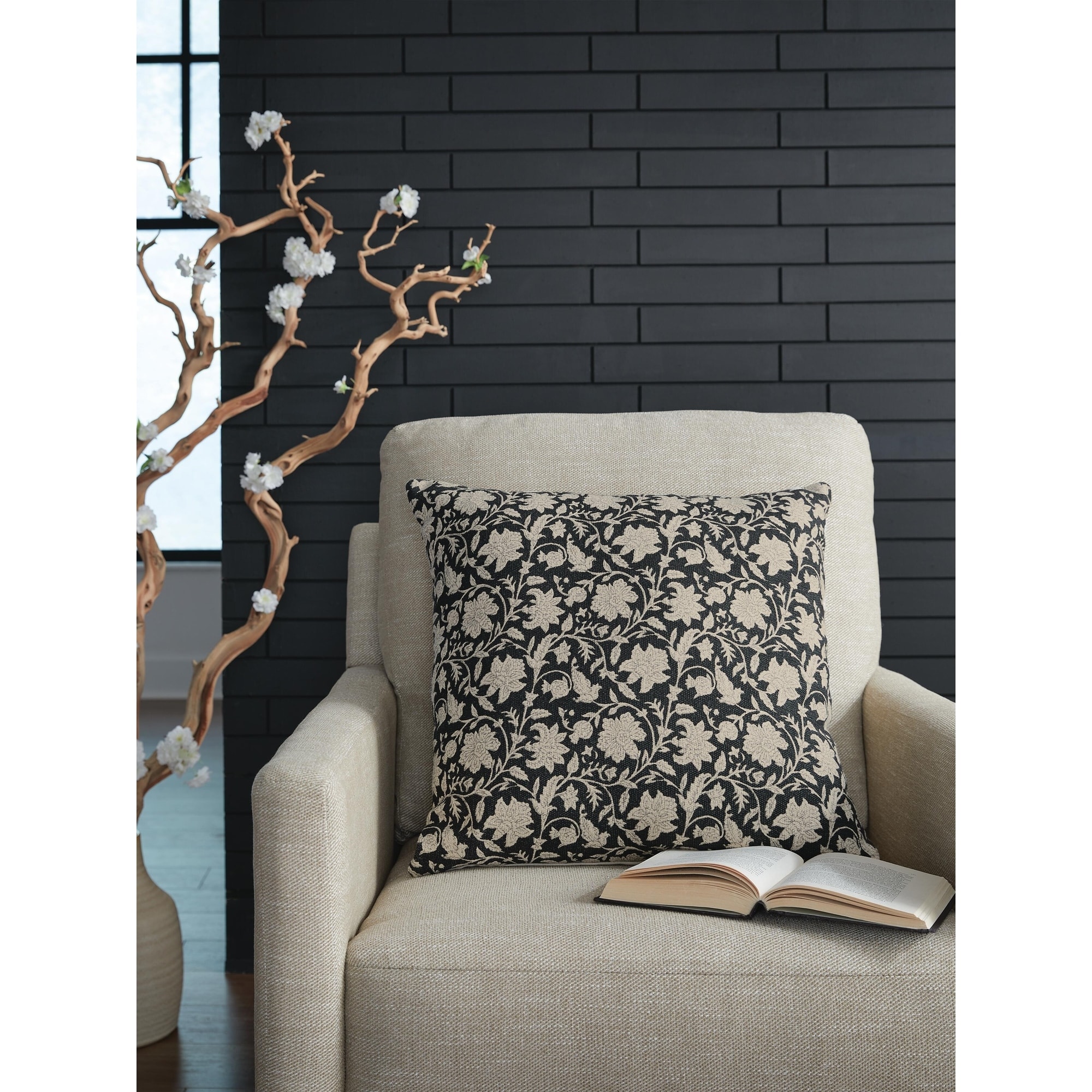 Signature Design by Ashley Alanderson Black/Beige Pillow