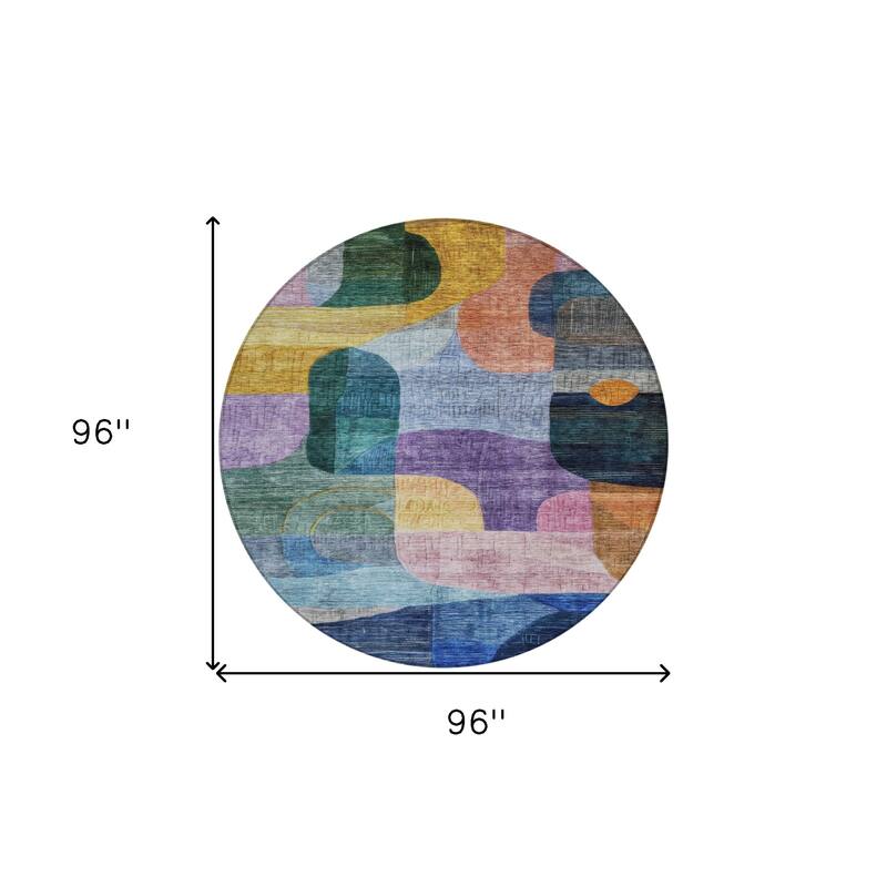 HomeRoots Abstract Transitional Rectangle Outdoor Rug