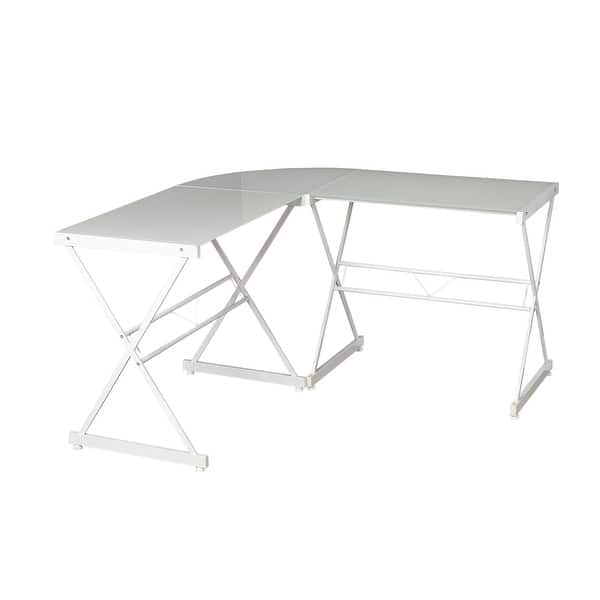 Shop Simple Living Janae Glass Corner Desk Overstock 29420784