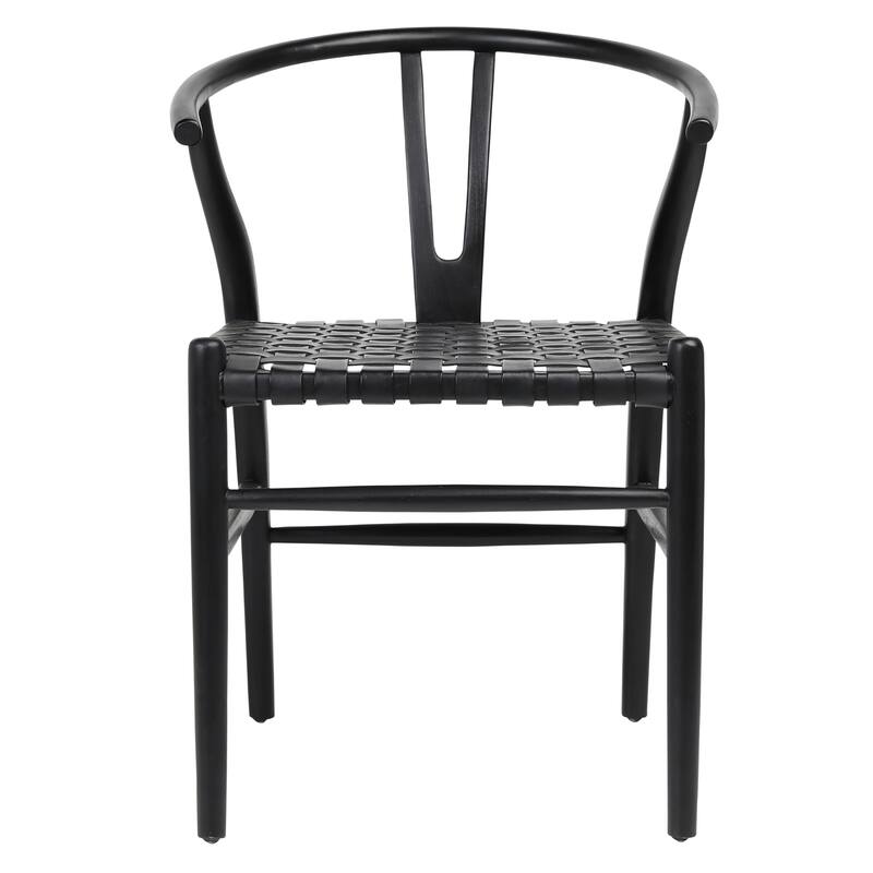 Bunker Leather and Teak Dining Chair