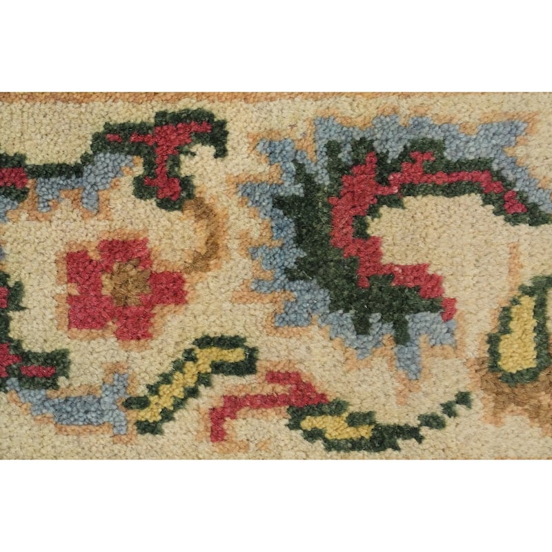 Hand Knotted Oriental 100% Wool Carpet Traditional Floral Navy Blue & Blues Ziegler Area Rug - 12' 3'' X 9' 0''