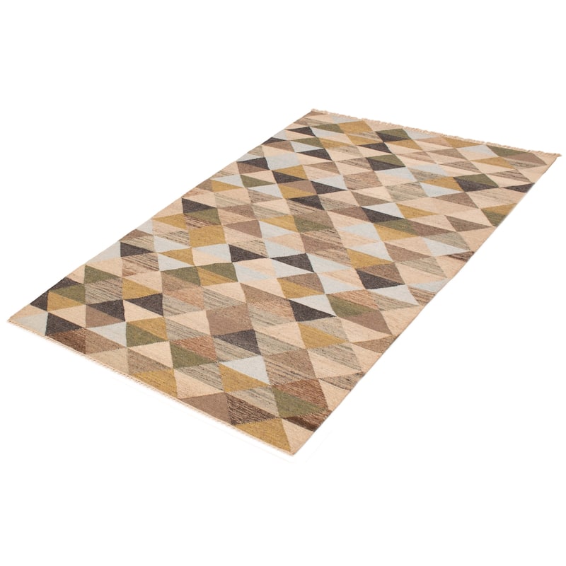 Ankara FW Ivory Kilim 5'2" x 8'1" - 5'2 x 8'1