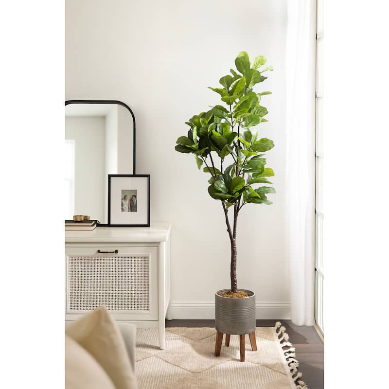 Kate and Laurel Fidmont Faux Fiddle Fig Tree
