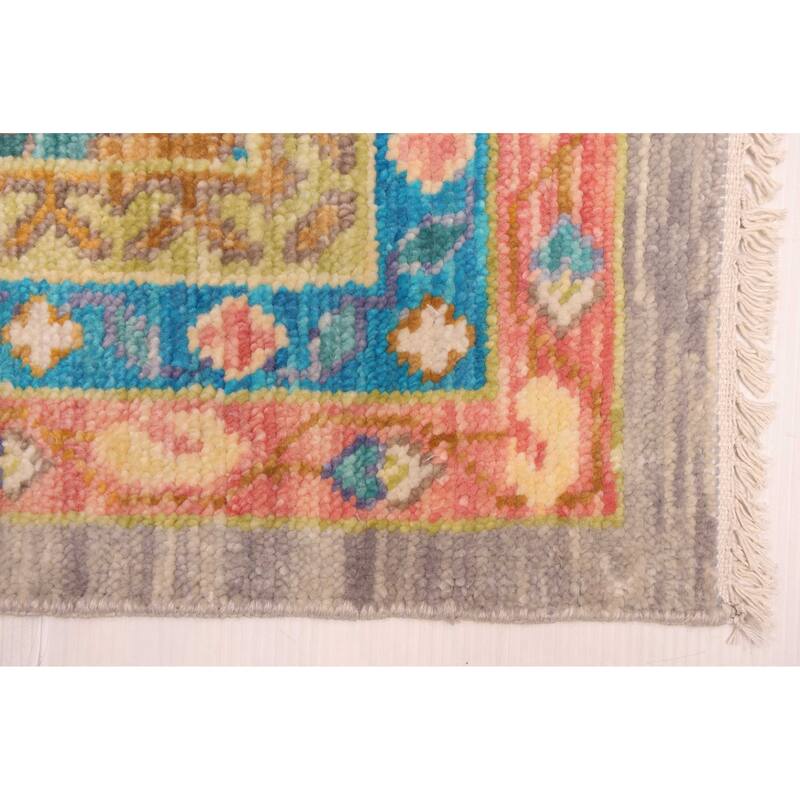 ECARPETGALLERY Hand-knotted Modern Oushak Grey Wool Rug - 10'2 x 14'0