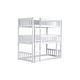 preview thumbnail 23 of 48, Twin Size Wooden Triple Bunk Bed with Ladders and Guardrails, Twin Over Twin Over Twin Detachable Bunk Bedframe for Kids