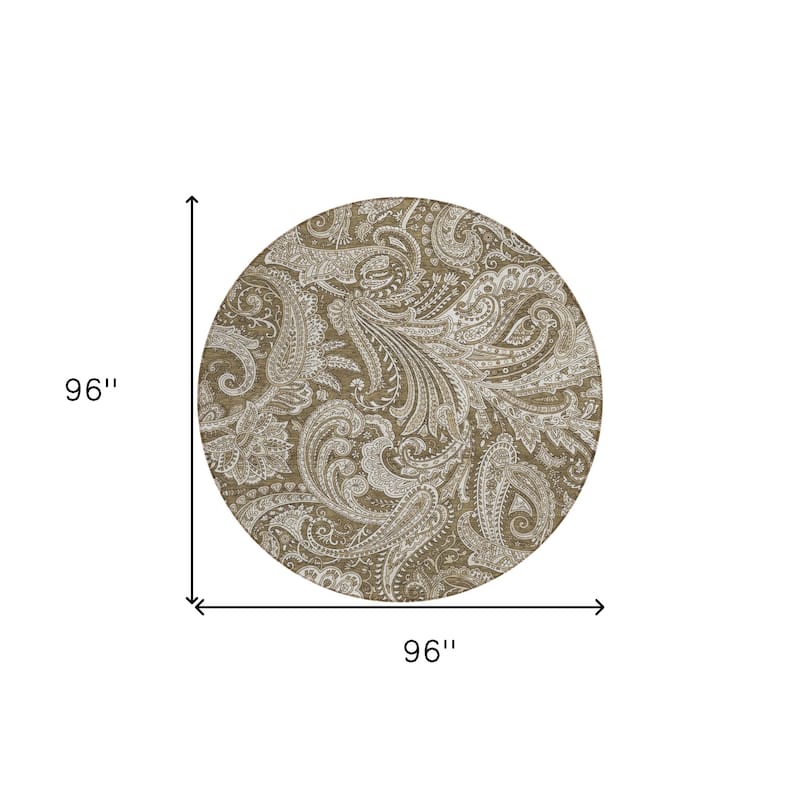 HomeRoots Paisley Transitional Rectangle Outdoor Rug