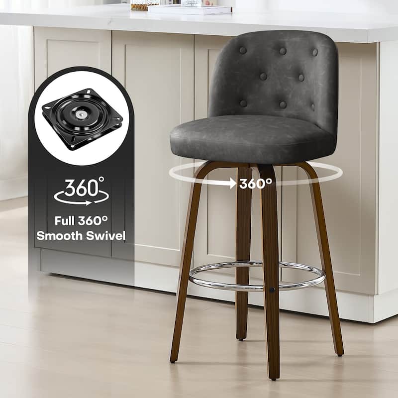26"/29" Swivel Bar Stools/ Counter Stool with Bentwood Legs