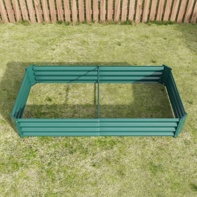Large Galvanized Metal Raised Garden Bed Open Bottom Rust-Resistant