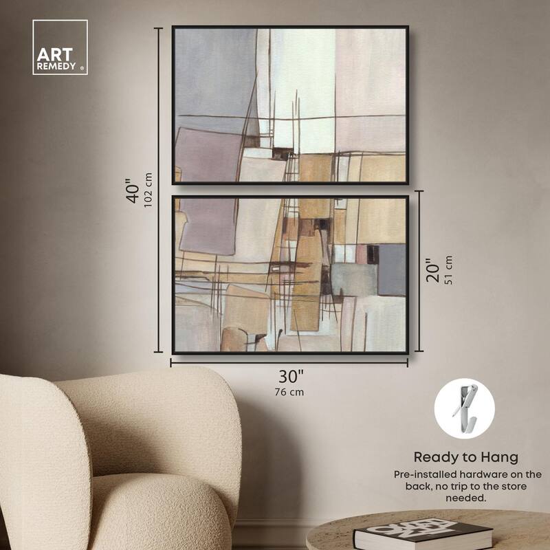 Unspoken Thoughts I Canvas Set of 2 by Art Remedy