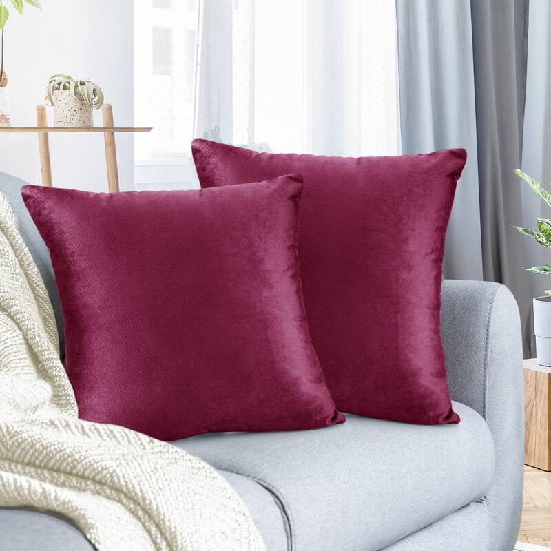 Porch & Den Cosner Microfiber Velvet Throw Pillow Covers (Set of 2)