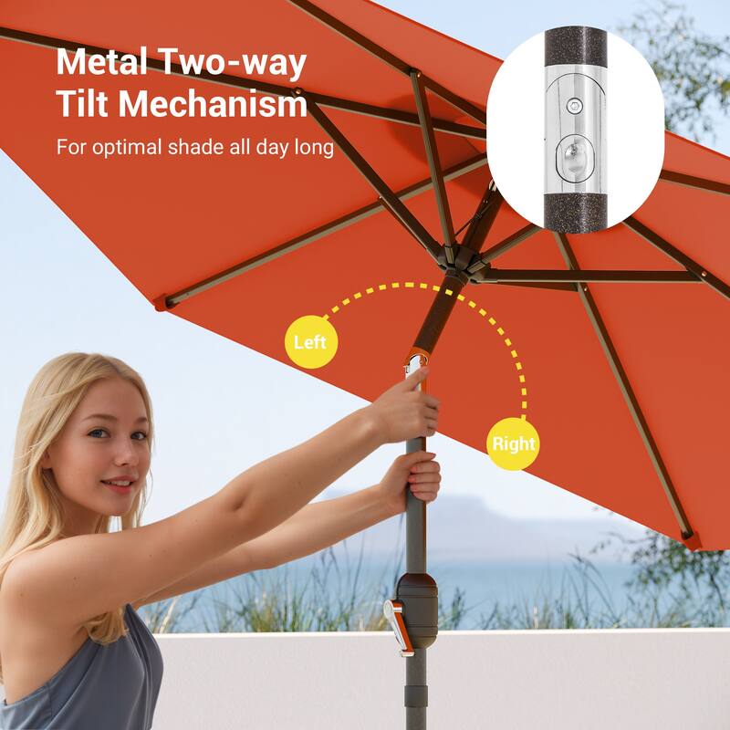 Bonosuki 7.5-foot Waterproof Sunshade Canopy Patio Umbrella
