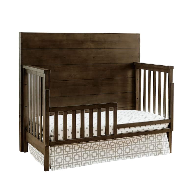 Dovetail 56" Wide Contemporary Convertible Crib, Graphite Gray