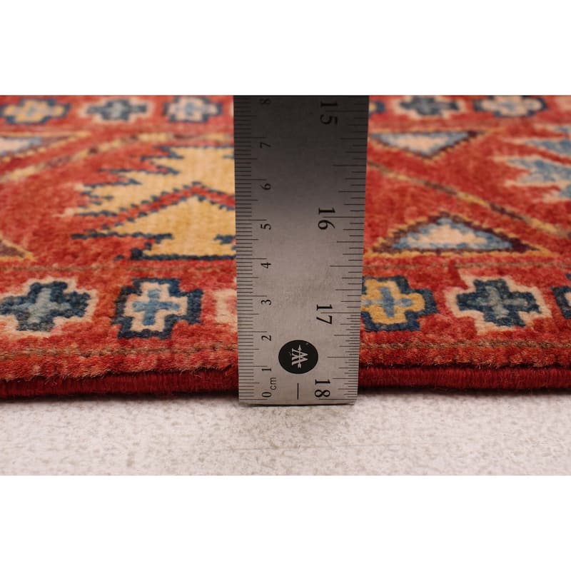 ECARPETGALLERY Hand-knotted Uzbek Ghazni Red Wool Rug - 2'7 x 9'5