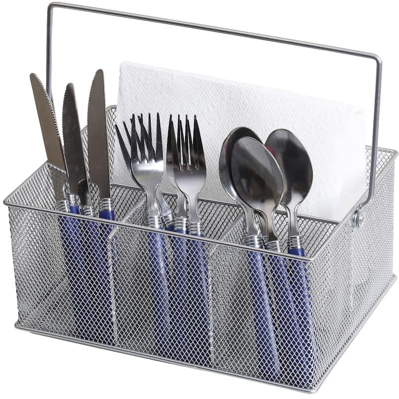 Mesh Condiment Caddy / Kitchen Supply, Utensil, Napkin Holder, 1151mb