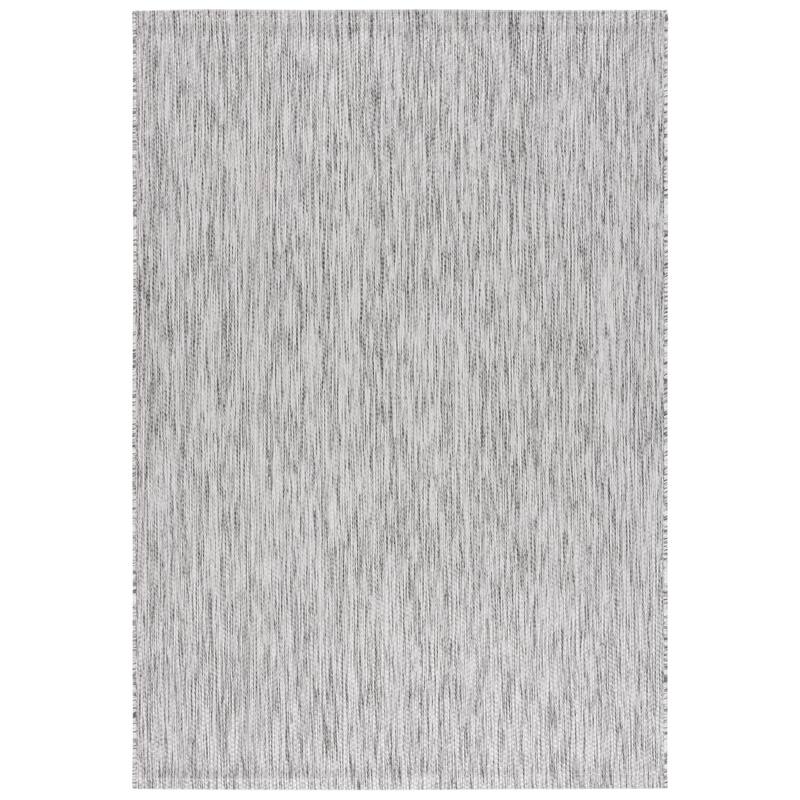 SAFAVIEH Courtyard Golupka Transitional Indoor/Outdoor Rug - 5'3" x 7'7" - Ivory/Dark Grey