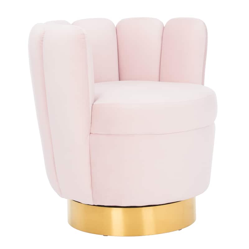 SAFAVIEH Couture Arrow Channel Tufted Chair - 29.9" W x 29.9" L x 32.7" H - 29.9"x29.9"x32.7"