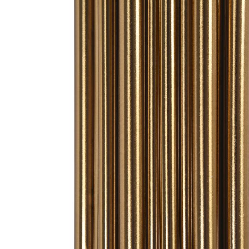 Mid-Century Modern 2-Light Wall Sconces Gold Metal Bathroom Vanity Lights - 5.5" W x 14" H x 3.5" D
