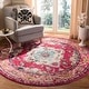 preview thumbnail 60 of 161, SAFAVIEH Monaco Lillie Boho Medallion Distressed Area Rug 4' Round - Pink/Multi