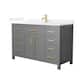 Option Dark Gray / White Quartz Top / Brushed Gold
