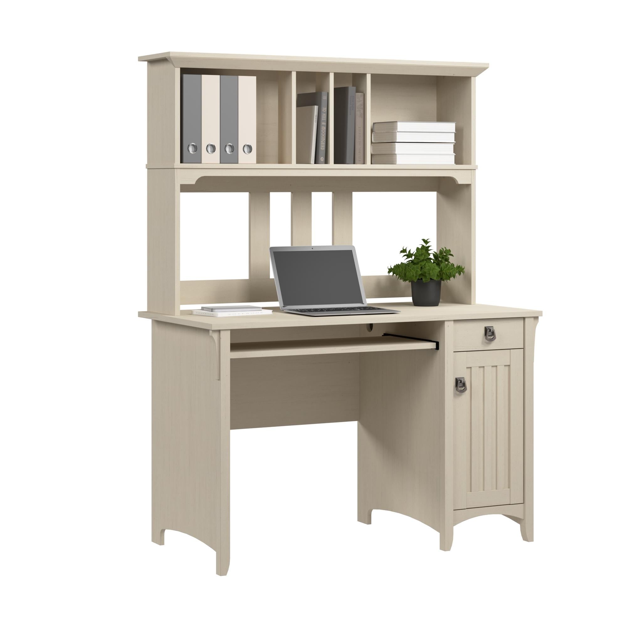 Bush Furniture Salinas Small Computer Desk with Storage Hutch