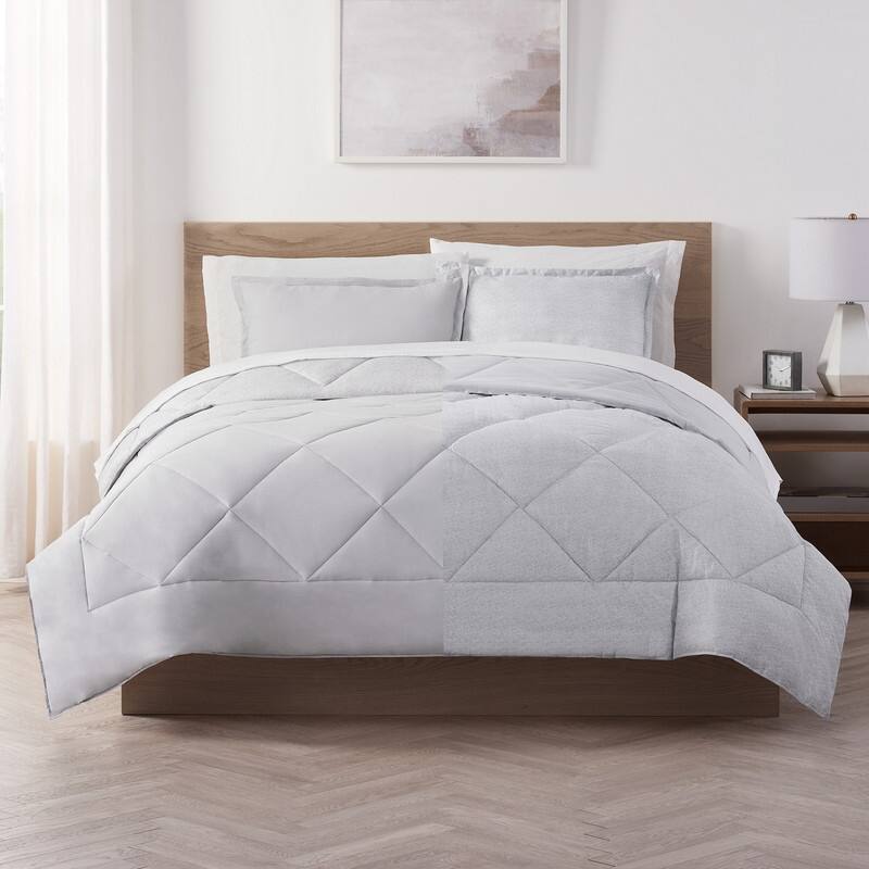 Serta Supersoft Cooling Bed Set, Reversible Comforter Set