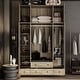 preview thumbnail 56 of 72, Rattan-Accented Wardrobe - Spacious Clothing Organizer with Style