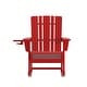 preview thumbnail 24 of 42, Commercial All-Weather Rocking Adirondack Chair with Swiveling Cupholder