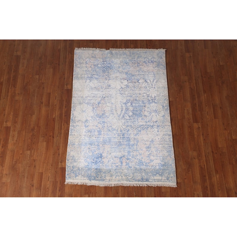 Abstract Modern Accent Rug Wool Carpet - 3'11"x 5'8"