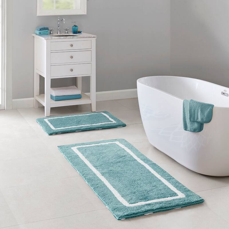 Reversible High Pile Tufted Bath Rug